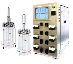 7L dual jacketed bioreactor low flow controllers for biofuel
